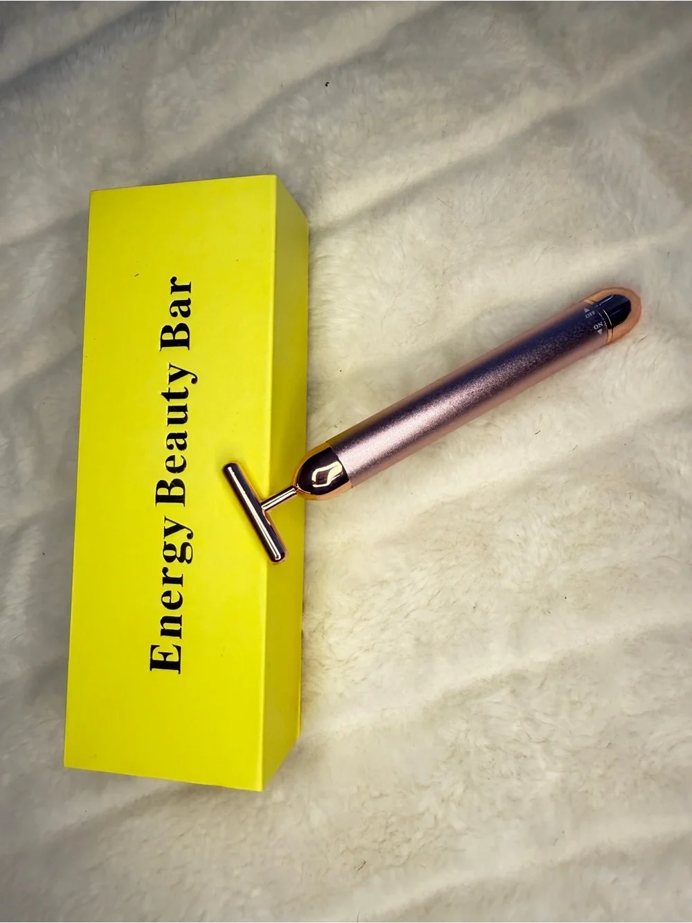Energy Beauty Bar Rose Gold T-Bar Facial Massager - Picture 3 of 4